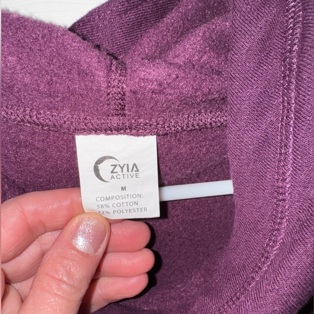 ZYIA Women's Cowl Neck Sweater - Rich Purple - Picture 3 of 4